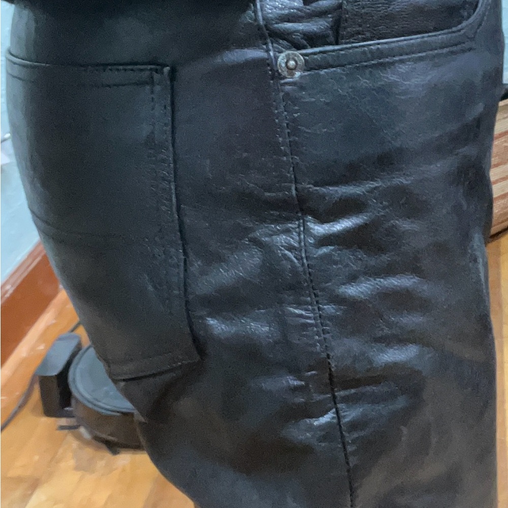 Polo by Ralph Lauren Black Leather Pants - Picture 5 of 17